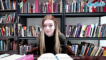 A College Student Uses A Webcam To Pleasure Herself During Study Time