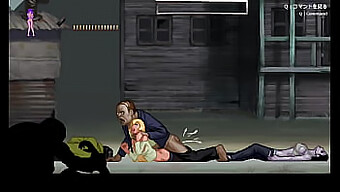 A Blonde Woman Engages In Sexual Activity With Zombie Figures And Well-Endowed Partners, As Depicted In A Hentai Video Titled 