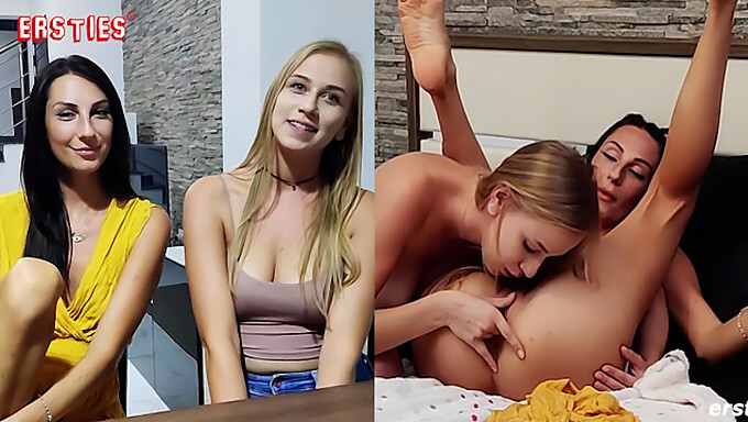 Alison G Küsst Und Leckt Sirenas Rasierte Muschi