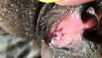 Intense Close-Up Of Girl'S Ejaculation