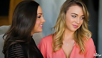 Encontro Lésbico Íntimo De Abigail Mac E Zoey Taylor Com Beijos E Prazeres Orais