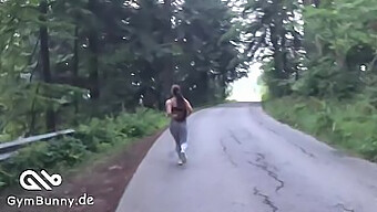 Amateur Teen Gets Her Tattooed Ass Nibbled On During A Jog In Public