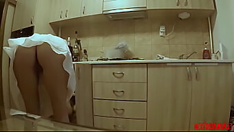 Undercover Camera Captures Forbidden Kitchen Encounter With Attractive Stepsister