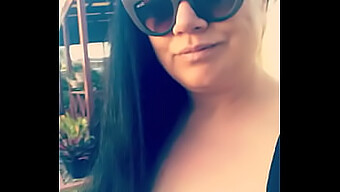 Neighbour Peeks In As Becky Flaunts Her Ample Natural Tits