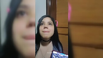 Una Chica Colombiana Interrumpe Mi Tiempo De Juego Sexual