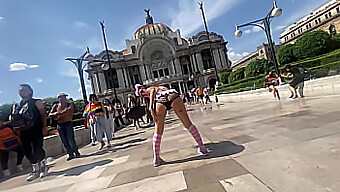 A Skirt And A Kiss In The Heart Of Mexico City During The Pride March