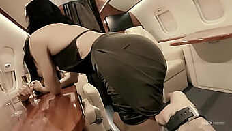 Naughty Teenage Models Indulge In Steamy Kisses On Private Plane