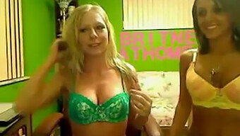 Two Women Indulging In Lesbian Play For Webcam Viewers