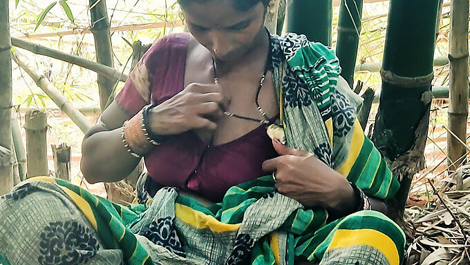 A Married Woman From An Indian Village Engages In Outdoor Intercourse In A Forest