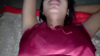 Young Girl Rides Boyfriend'S Penis In Indian Style