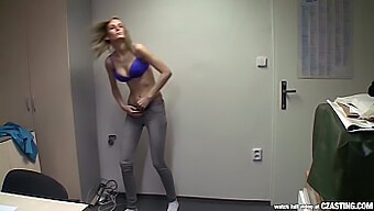 Skinny Czech Blonde Undresses For Casting And Gets Fucked Hard