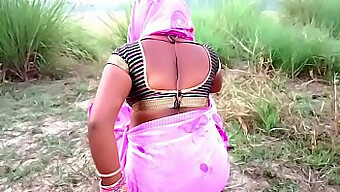 Indian Mother-In-Law Kisses In Public During Farm Visit