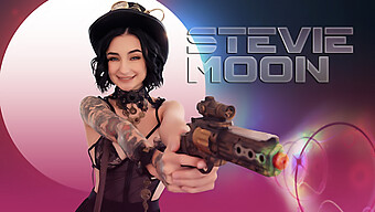 Gorące Spotkanie Z Drobną Laską Stevie Moon I Dobrze Wyposażonym Dżentelmenem W Kostiumach Steampunk