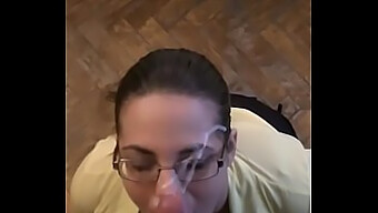 Nerdy Teen Gets A Blowjob And Facial