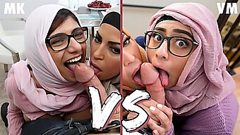 Arap Güzeli Mia Khalifa, Meme Dolu Bir Gösteride Violet Myers Ile Başa Çıkıyor