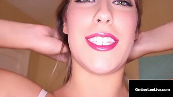 Kimber Lee Pleasures A Rock-Solid Cock With Her Seductive Lips