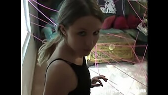 A Charming 18-Year-Old Indulges In Solo Play With A Dildo - Via Darlingcams.Com