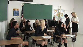 Young And Horny Coeds Indulge In Their Wild Desires In The Classroom